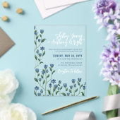 Blaue Wildblumen Hochzeit Acryleinladungen (In Situ (Hochzeit))