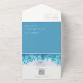 Blaue Wildblumen Hochzeit in einer Einladung (Außenbereich)