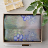 Blaue Wildblumen in einer Feld-feine Kunst-Malerei Seidenpapier (Geschenk)