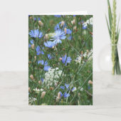 Blaue Wildblumen Karte (Vorderseite)