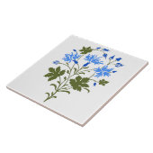 Blaue Wildblumen-Keramikfliese Fliese (Seite)