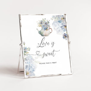 Blaue Wildblumen Liebe Naschkatze Leckerei Poster