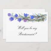 Blaue Wildblumen mein Vorschlag Einladung (Vorne/Hinten)