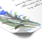 Blaue Wildblumen Mimosa Bar Poster (Ecke)