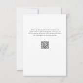 Blaue Wildblumen Moderne Elegante Hochzeit RSVP Karte (Rückseite)