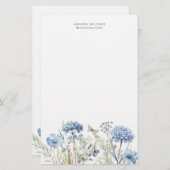 Blaue Wildblumen Papier für das Papier für das Pap (Vorne/Hinten)