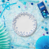 Blaue Wildblumen Pappteller (Party)