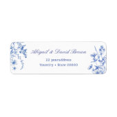 Blaue Wildblumen Rücksendeadresse (Vorne)