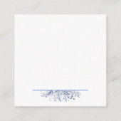 Blaue Wildblumen-Something-Blue-Windel-Raffel Begleitkarte (Rückseite)