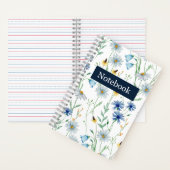 Blaue Wildblumen-Spiralnotizbuch 🌸 Notizblock (Innen)