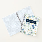 Blaue Wildblumen-Spiralnotizbuch 🌸 Notizblock (Innenseite)