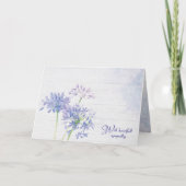 Blaue Wildblumen - Sympathie-Karte Karte (Vorderseite)