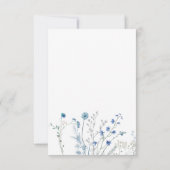 Blaue Wildblumen UAWG Hochzeit RSVP Karte (Rückseite)