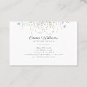 Blaue Wildblumen Visitenkarte (Rückseite)