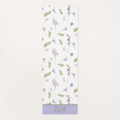 Blaue Wildblumen-Wasserfarbe Benutzername  Yogamatte (Vorderseite)