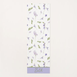 Blaue Wildblumen-Wasserfarbe Benutzername  Yogamatte