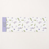 Blaue Wildblumen-Wasserfarbe Benutzername  Yogamatte (Vorderseite (Horizontal))