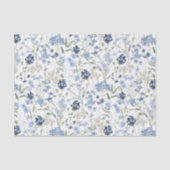 Blaue Wildblumen-Wasserfarbe Seidenpapier (Vorderseite)