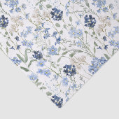 Blaue Wildblumen-Wasserfarbe Seidenpapier (Ausschnitt)