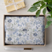 Blaue Wildblumen-Wasserfarbe Seidenpapier (Geschenk)