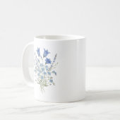 Blaue Wildblumenbouquet Kaffeetasse (Vorderseite Links)
