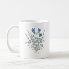 Blaue Wildblumenbouquet Kaffeetasse