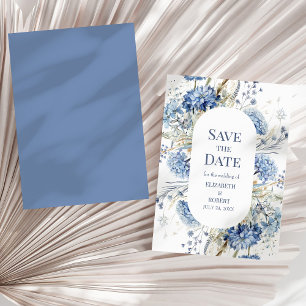 Blaue Wildblumengarten Save-the-Date Einladung