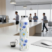 Blaue Wildblumenwiese Trinkflasche