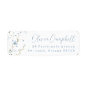 Blaue Wilde Blume Boho Absenderadresse (Vorne)