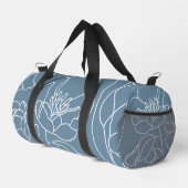 Blaue Wilde Blume Modern Duffle Bag (Rechte Ecke)