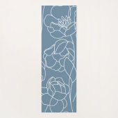 Blaue Wilde Blume Modern Yogamatte (Rückseite)