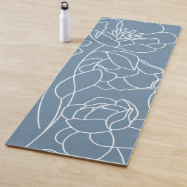 Blaue Wilde Blume Modern Yogamatte