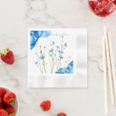 Blaue Wilde Blume Serviette (Beispiel)