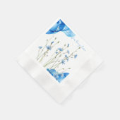 Blaue Wilde Blume Serviette (Ecke)