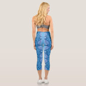 Blaue Wildfänge Hochwaisted Capris (Rückseite)