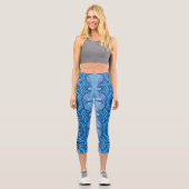 Blaue Wildfänge Hochwaisted Capris (Vorderseite)