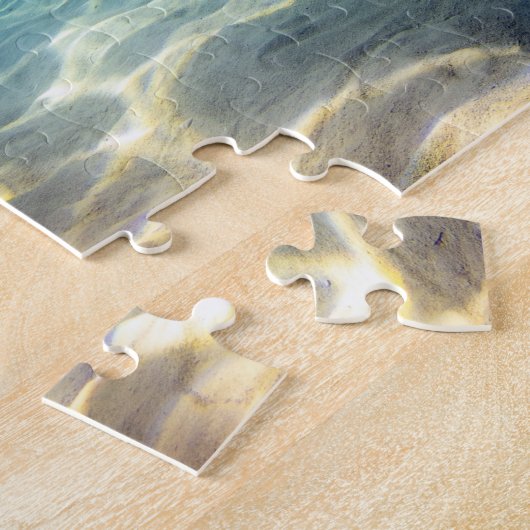 Blaue Wildhai Swim Wasser Sandreflektormeer Puzzle (Seite)