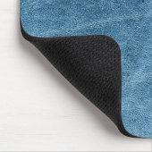 Blaue Wildledertextur Mousepad (Ecke)