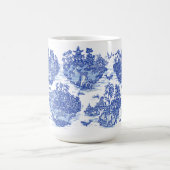 Blaue Wildtier-Kaninchen Hirschfäule Kaffeetasse (Mittel)