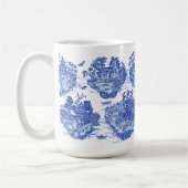 Blaue Wildtier-Kaninchen Hirschfäule Kaffeetasse (Links)