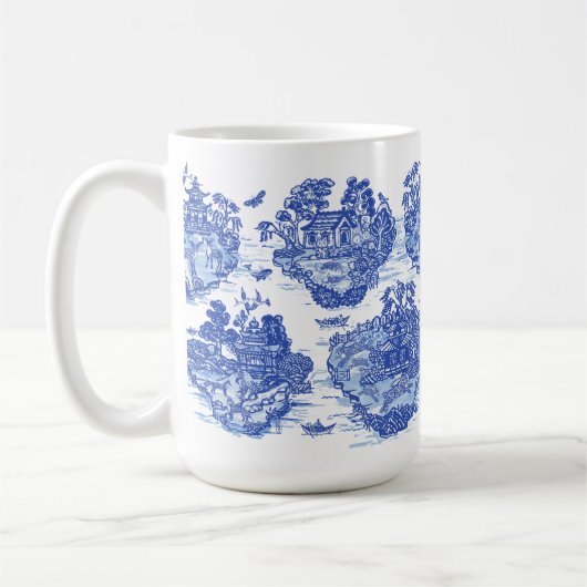 Blaue Wildtier-Kaninchen Hirschfäule Kaffeetasse (Links)
