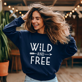 Blaue Wildtiere und frei Sweatshirt