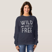 Blaue Wildtiere und frei Sweatshirt (Vorne ganz)