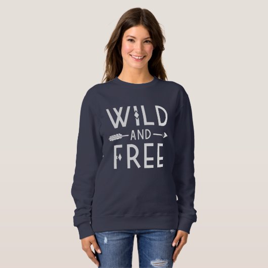 Blaue Wildtiere und frei Sweatshirt (Vorne ganz)
