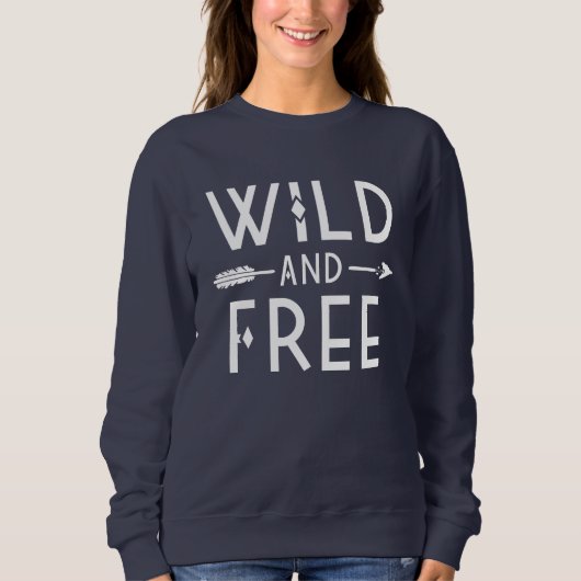 Blaue Wildtiere und frei Sweatshirt (Vorderseite)