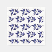 Blaue Wildvögel-Design Serviette (Vorderseite)
