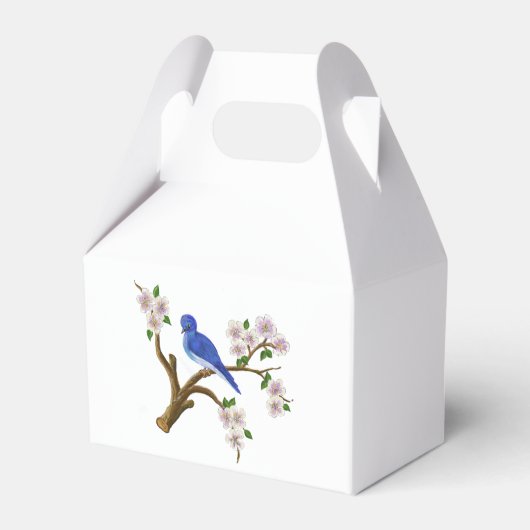 Blaue Wildvogelgestaltung Geschenkschachtel (Vorderseite)
