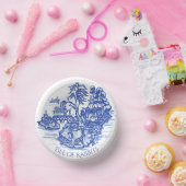 Blaue Willow Rabbit Classic Whimsical Potterpapier Pappteller (Party)