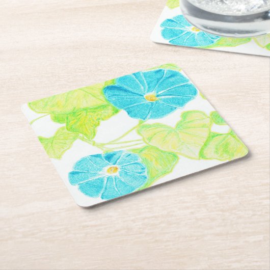 Blaue Winde Rechteckiger Pappuntersetzer (angewinkelt)