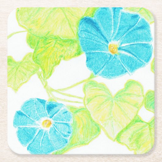 Blaue Winde Rechteckiger Pappuntersetzer (Vorderseite)